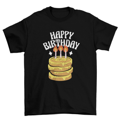 Bitcoin birthday cake t-shirt