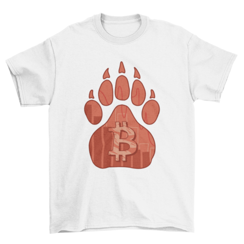 Bitcoin bear footprint t-shirt
