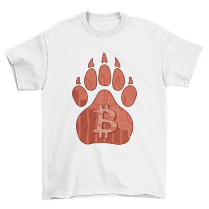 Bitcoin bear footprint t-shirt