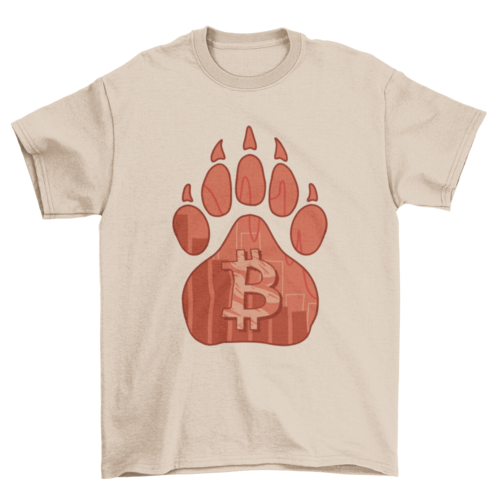 Bitcoin bear footprint t-shirt