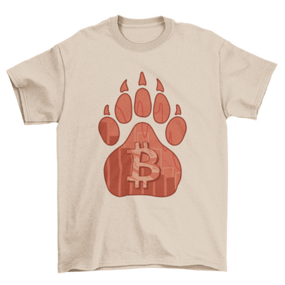 Bitcoin bear footprint t-shirt
