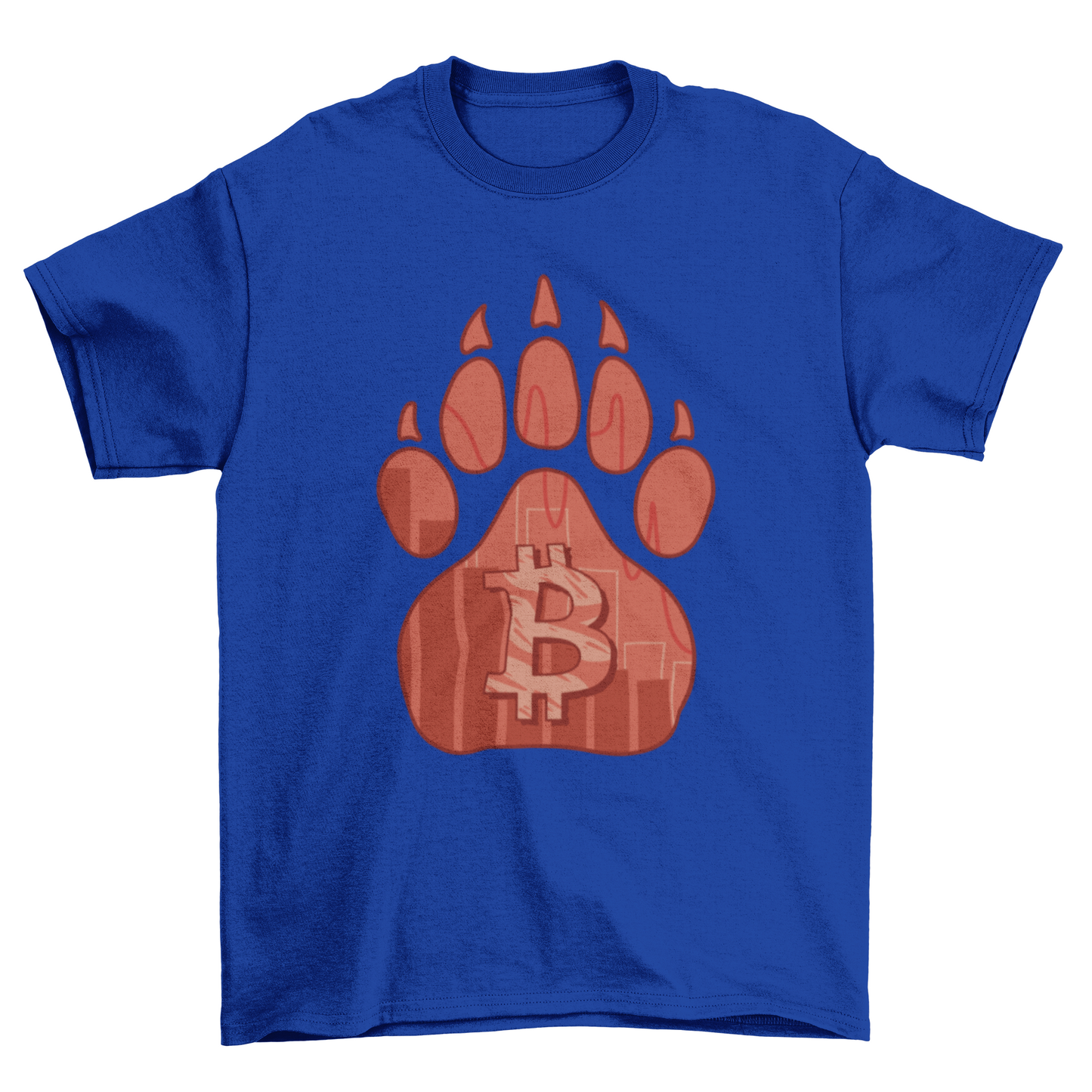 Bitcoin bear footprint t-shirt