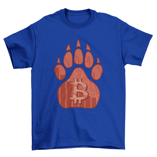 Bitcoin bear footprint t-shirt
