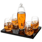 Cryptocurrency Decanter, Bitcoin Decanter To The Moon, Crypto Elon Musk Lovers Ethereum Whiskey & Wine Decanter Set 450ml Four 12 oz Glasses by The Wine Savant Rocket Decanter - Crypto Gifts, HODL