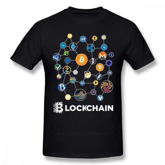 Blockchain BitCoin Litecoin Ripple Ethereum Cryptocurrency T Shirt For