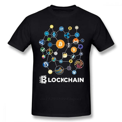 Blockchain BitCoin Litecoin Ripple Ethereum Cryptocurrency T Shirt For