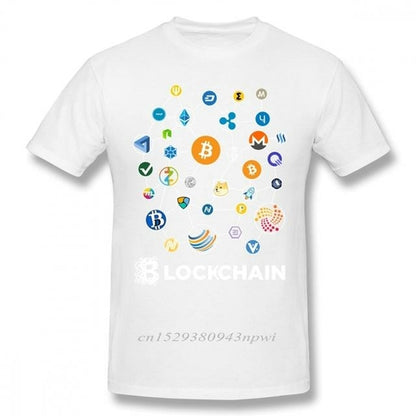 Blockchain BitCoin Litecoin Ripple Ethereum Cryptocurrency T Shirt For