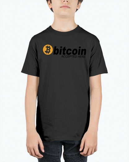 Bitcoin accepted Here - Hobbies- Youth Tee Unisex