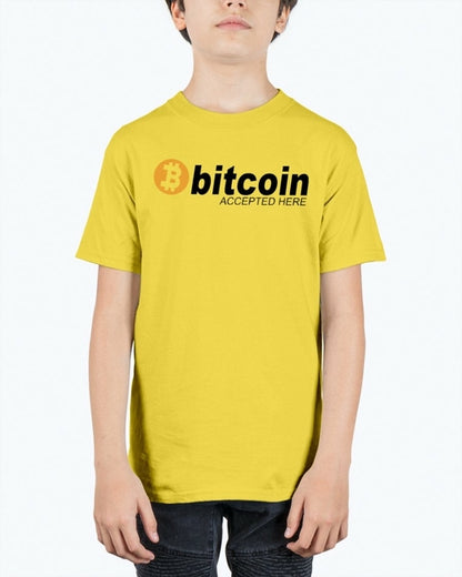 Bitcoin accepted Here - Hobbies- Youth Tee Unisex
