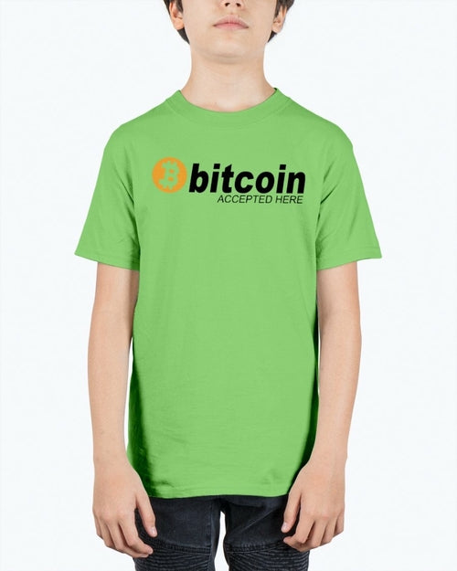 Bitcoin accepted Here - Hobbies- Youth Tee Unisex