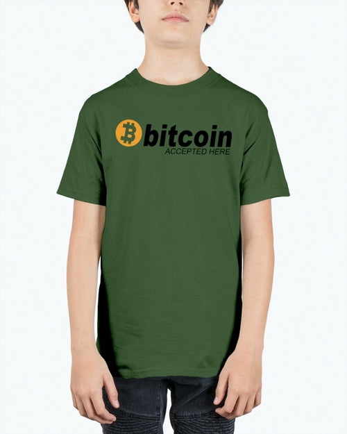 Bitcoin accepted Here - Hobbies- Youth Tee Unisex