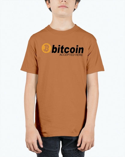 Bitcoin accepted Here - Hobbies- Youth Tee Unisex