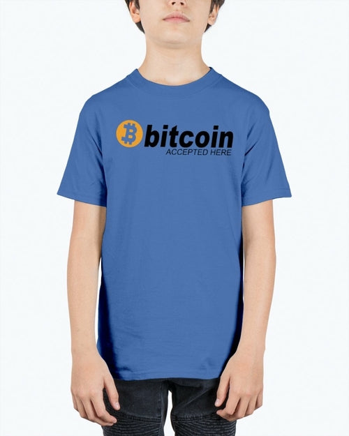 Bitcoin accepted Here - Hobbies- Youth Tee Unisex