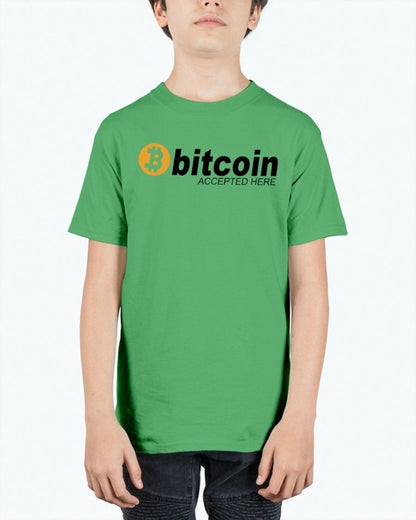 Bitcoin accepted Here - Hobbies- Youth Tee Unisex