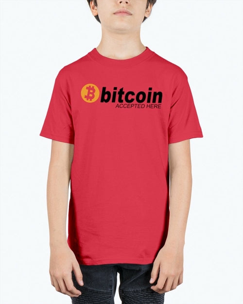 Bitcoin accepted Here - Hobbies- Youth Tee Unisex