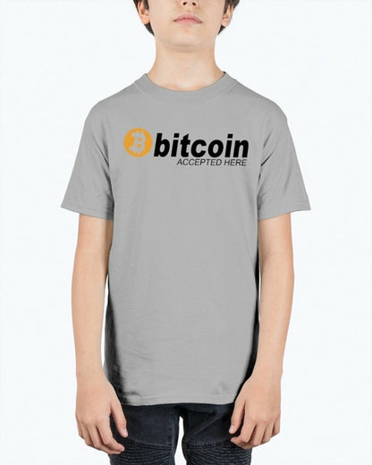 Bitcoin accepted Here - Hobbies- Youth Tee Unisex