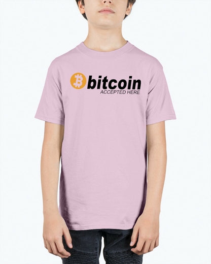 Bitcoin accepted Here - Hobbies- Youth Tee Unisex