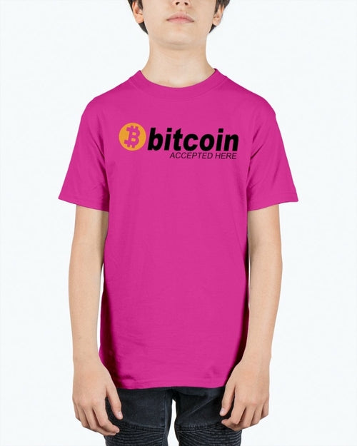 Bitcoin accepted Here - Hobbies- Youth Tee Unisex