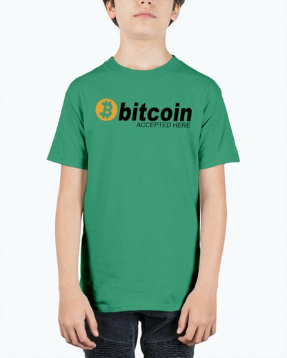 Bitcoin accepted Here - Hobbies- Youth Tee Unisex